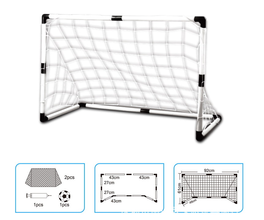 Mini Football Soccer Goal Post Net Set -92CM