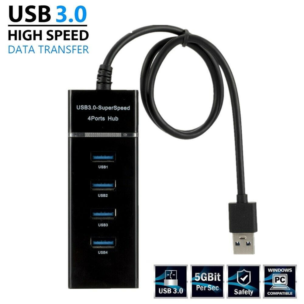 USB Hub 3.0 Super Speed 4 Ports 130cm