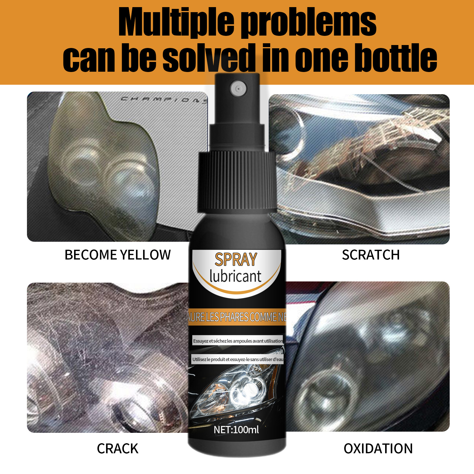 Headlight Restorer Car Headlight Repair Spray Headlight Restorer Car Headlight Repair Spray