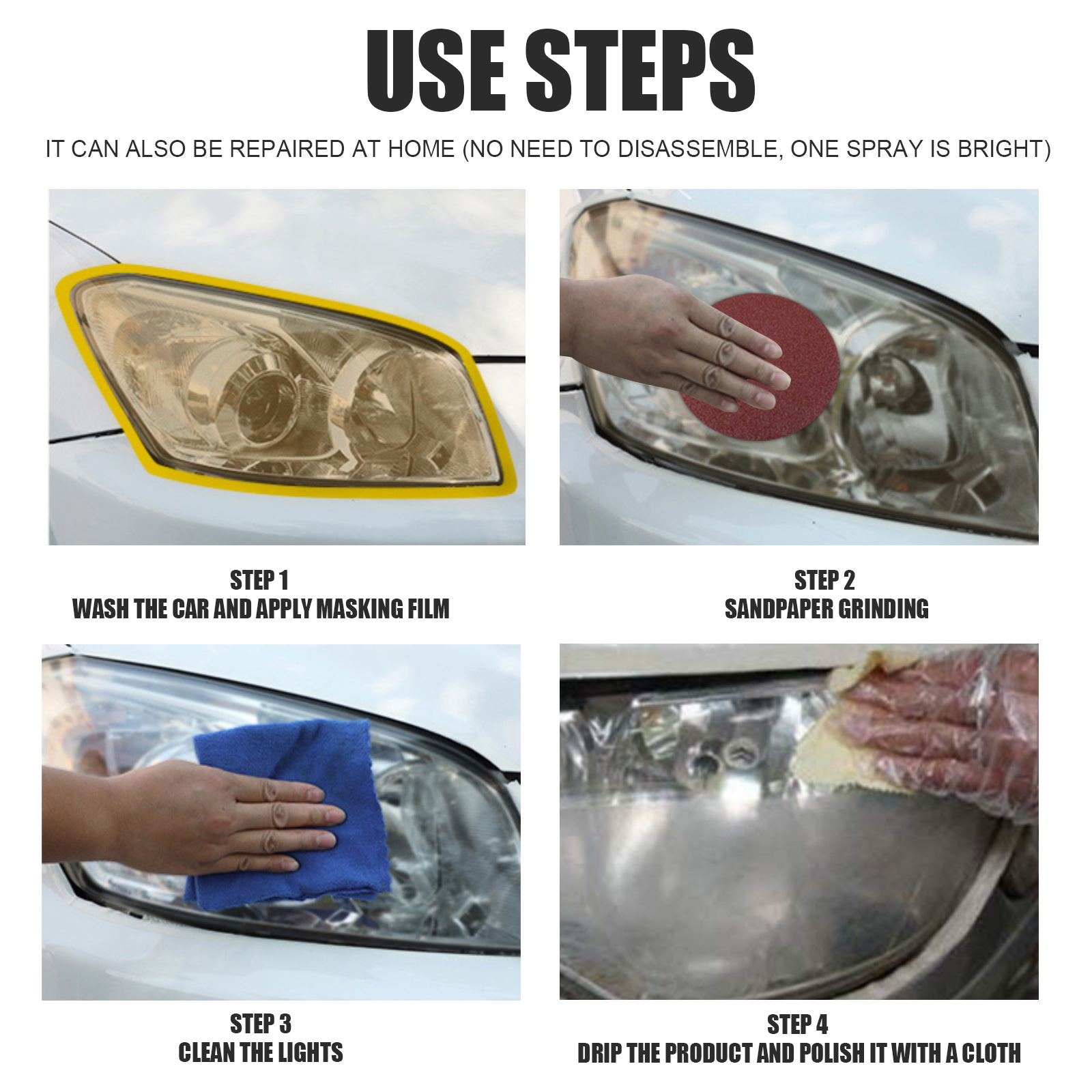 Headlight Restorer Car Headlight Repair Spray Headlight Restorer Car Headlight Repair Spray