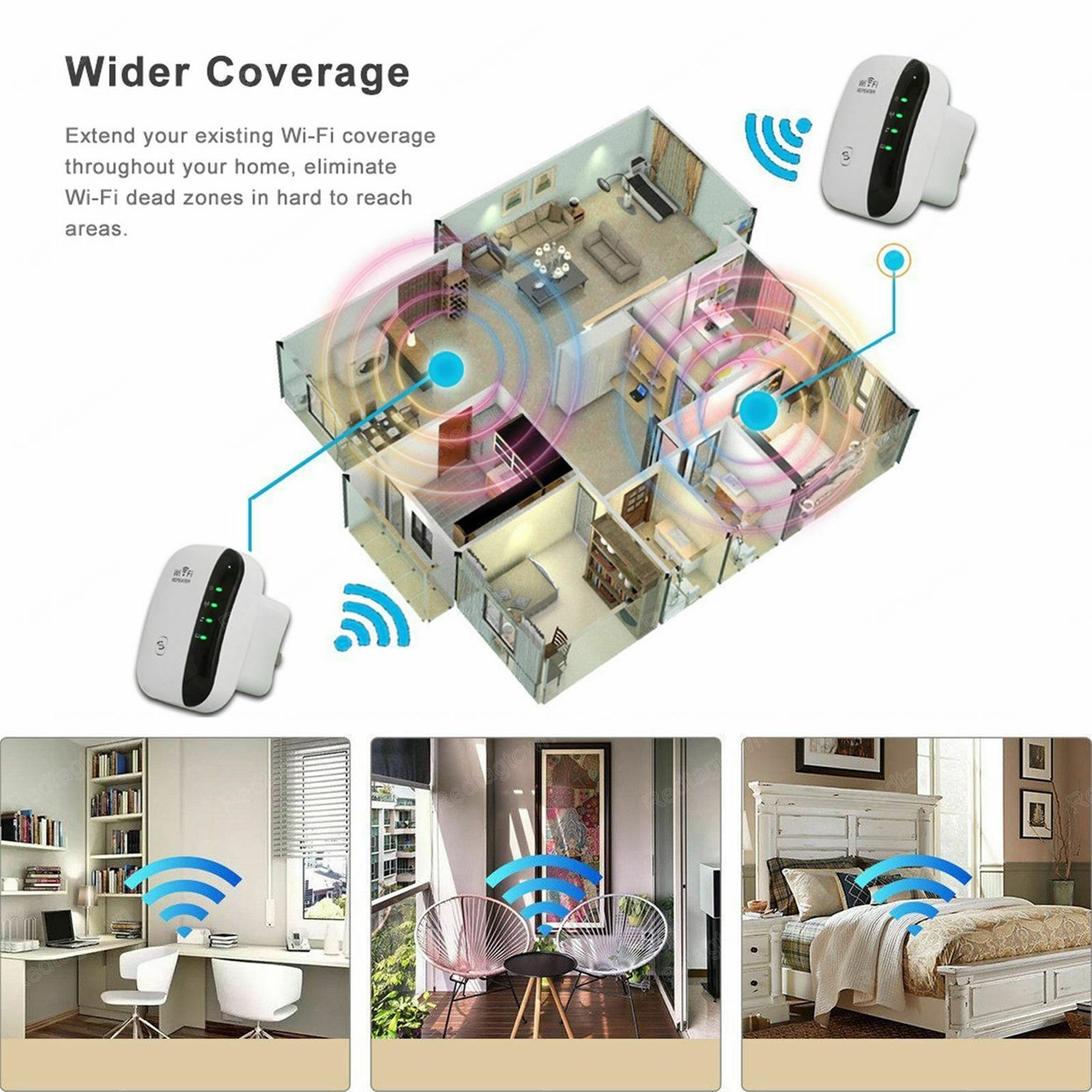 Wireless WIFI Repeater Router Extender 300Mbps