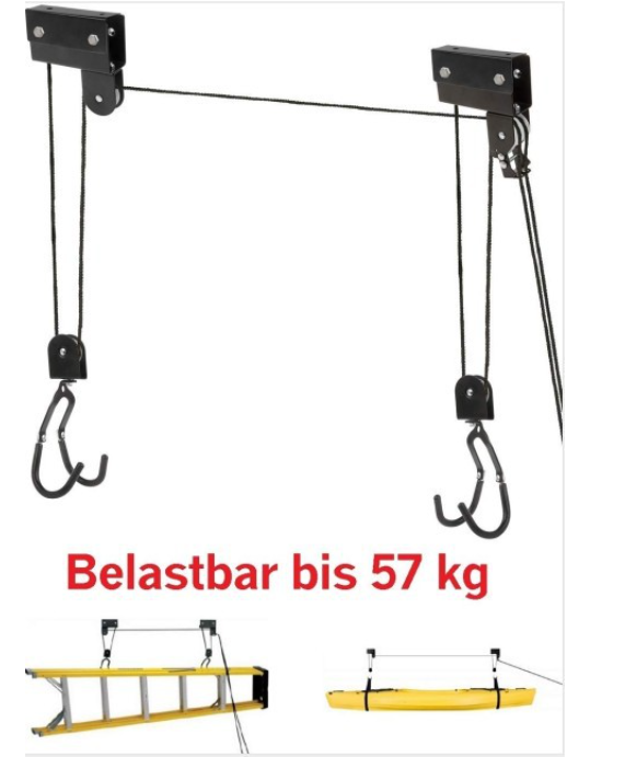 Kayak Hoist Lift Pulley System Hanging Hook 57KG Kayak Hoist Lift Pulley System Hanging Hook 57KG