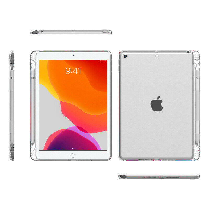 iPad 10.2 9th Gen Clear Case with Pencil Holder