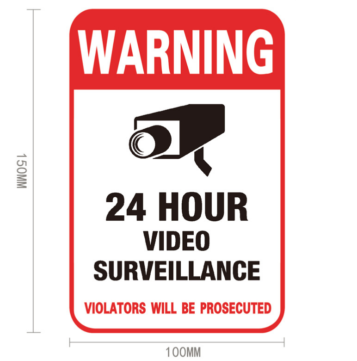 WARNING SURVEILLANCE CAMERA STICKER