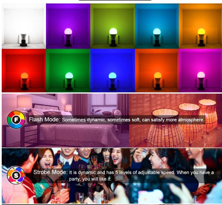 RGB LED Bulb Lights 220V E27 RGB LED Bulb Lights 220V E27