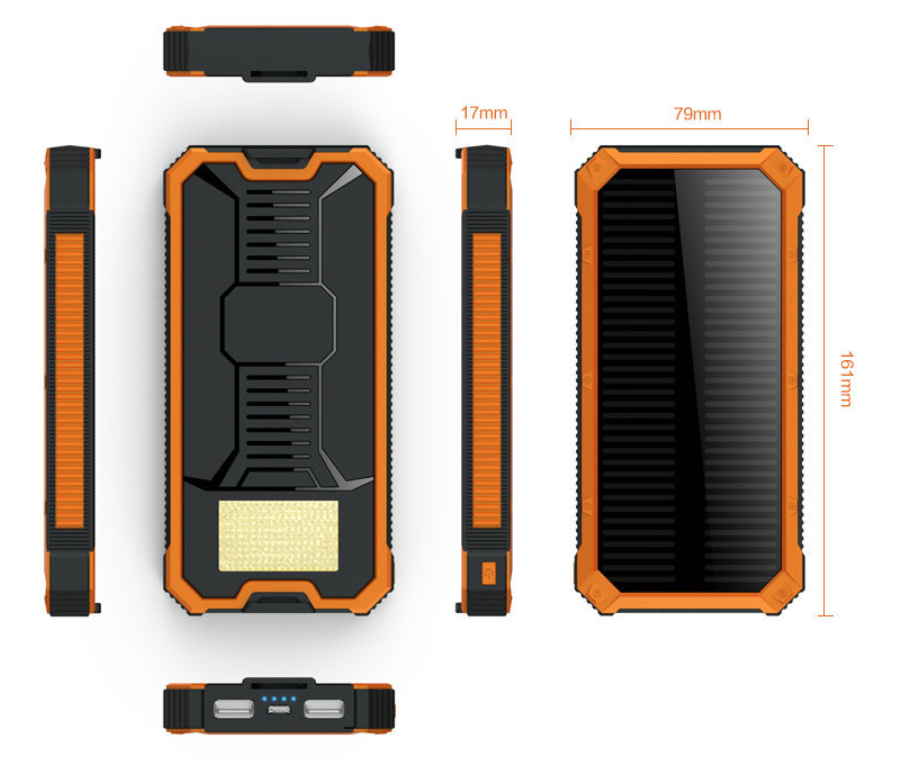 Solar Power Bank Portable 20000mAh