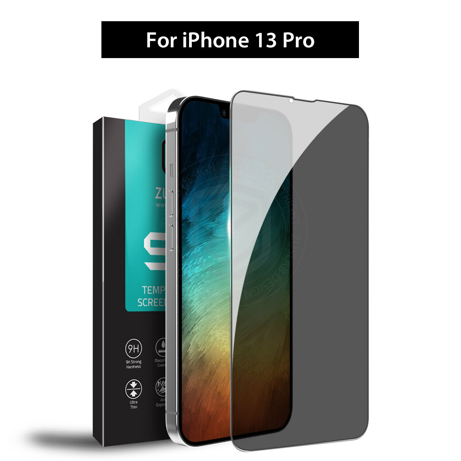 iPhone 13 Pro Privacy Full Tempered Glass Screen Protector