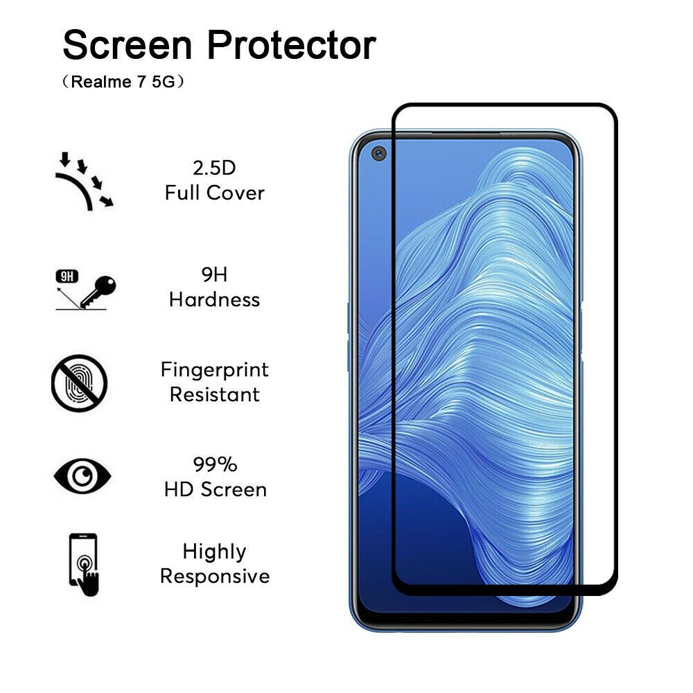 Realme 7 5G Tempered Glass Screen Protetor Full Cover