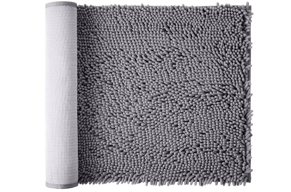 Non slip Microfiber Absorbent Chenille Bath Bathroom Floor Mat Shower Rug
