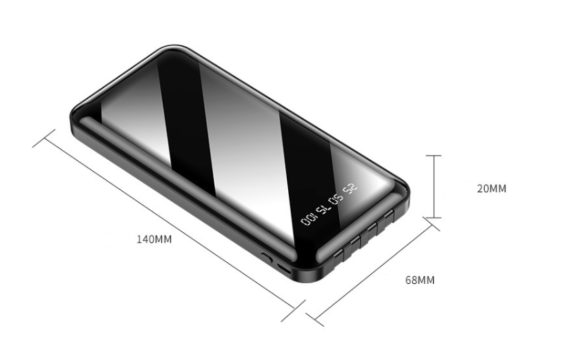 Power Bank Built-in 4 Cables Powerbank 20000mAh