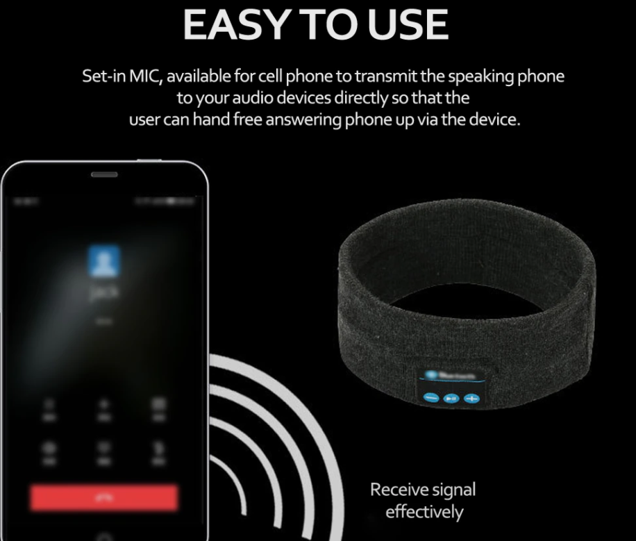 Bluetooth Headband Earphone -BLACK Bluetooth Headband Earphone -BLACK