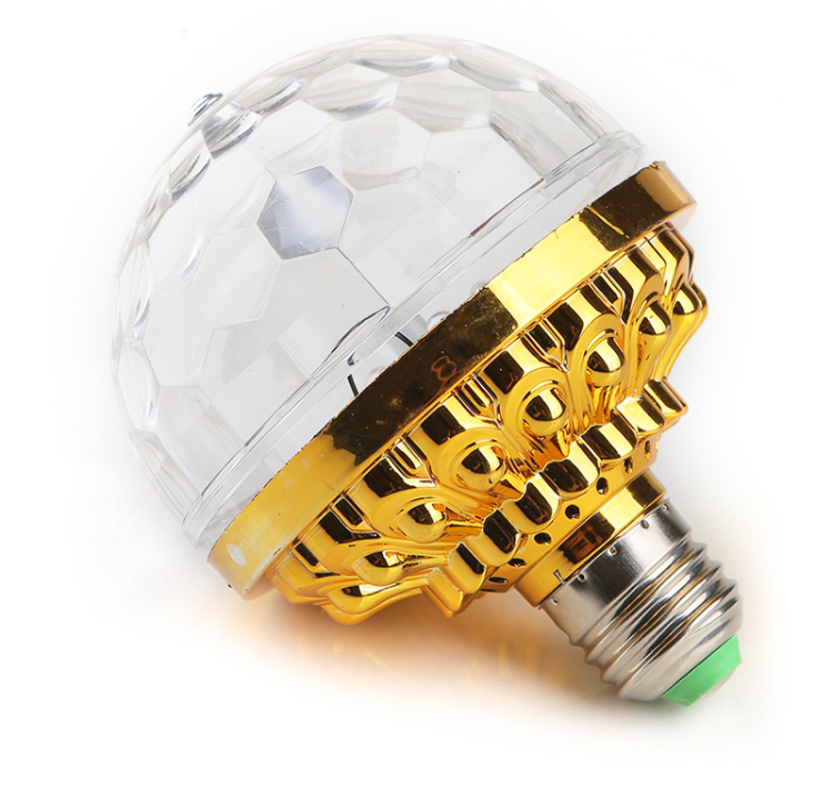 Rotating Crystal Ball RGB LED E27 Bulb 6W