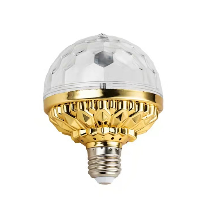 Rotating Crystal Ball RGB LED E27 Bulb 6W
