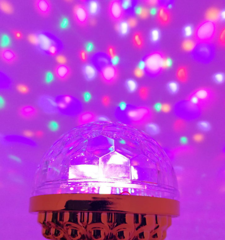 Rotating Crystal Ball RGB LED E27 Bulb 6W