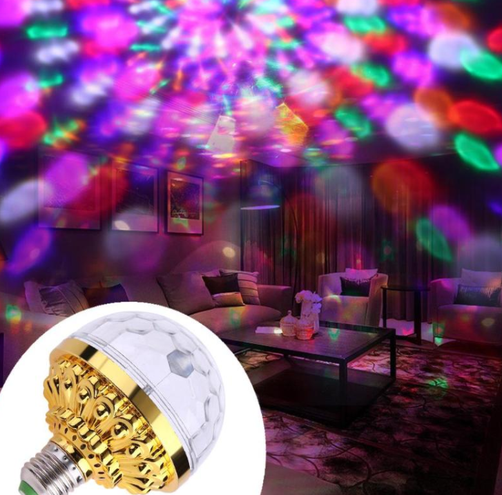 Rotating Crystal Ball RGB LED E27 Bulb 6W