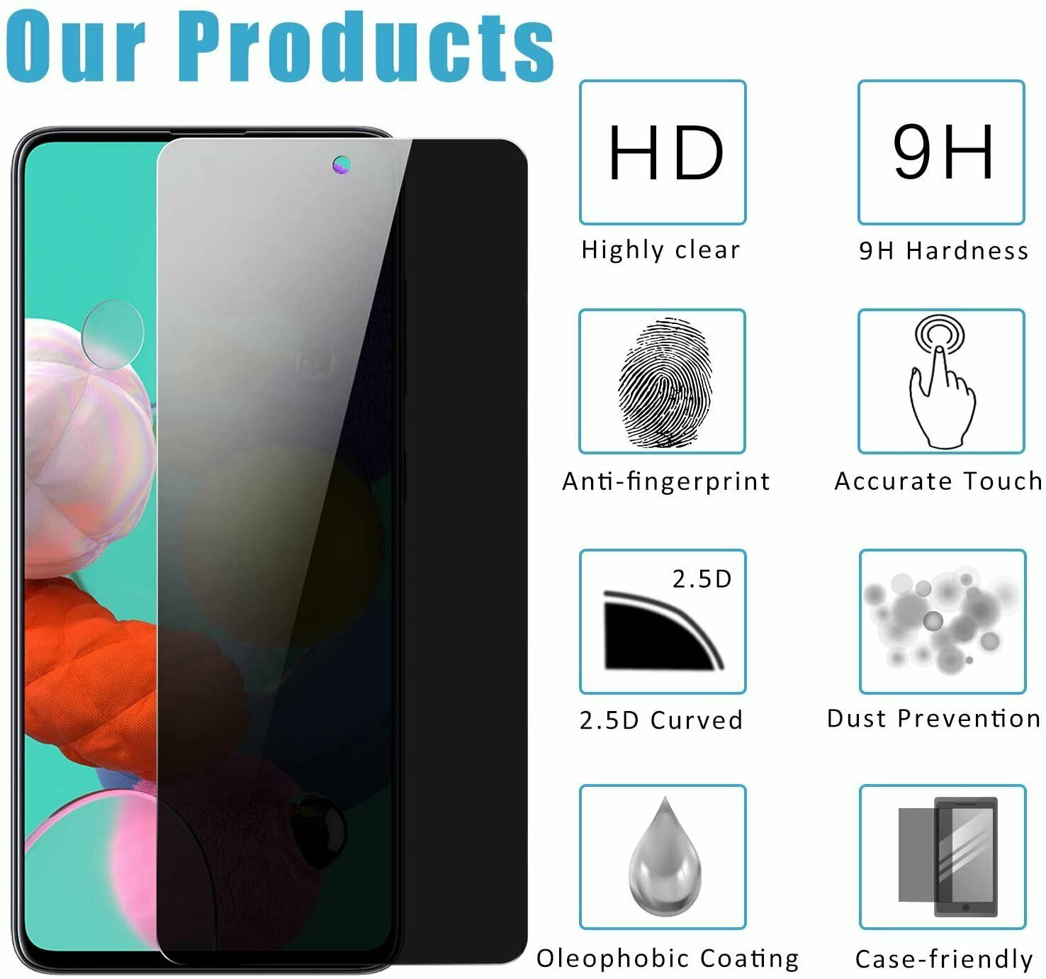 Samsung Galaxy S20 FE Privacy Anti-Spy Tempered Glass Screen Protector