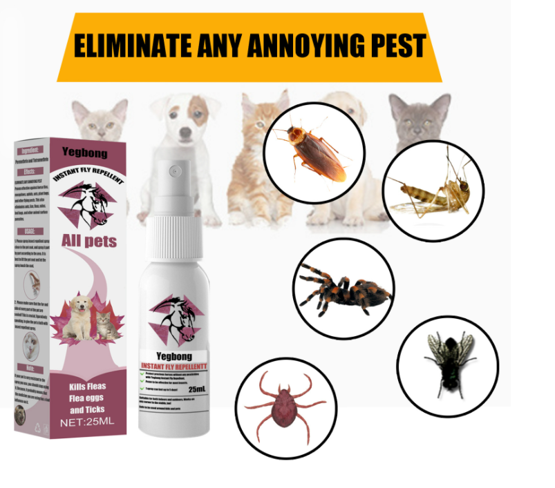 Pet anti-flea spray insect repellent