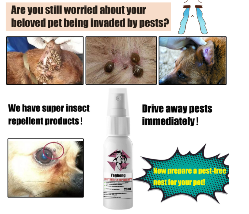 Pet anti-flea spray insect repellent