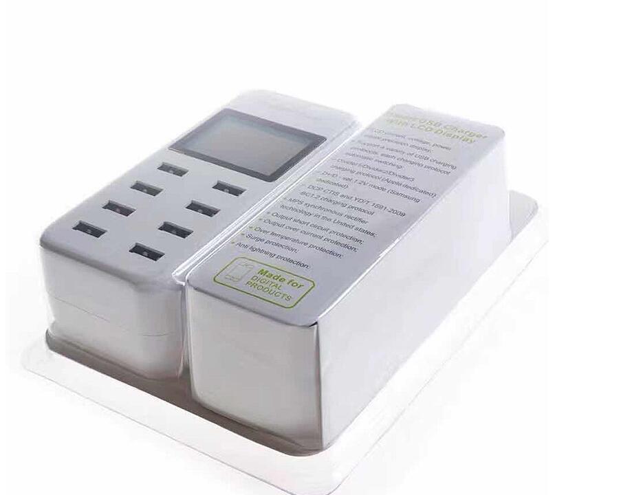 8 Port USB Quick Charger with LCD Display 40W