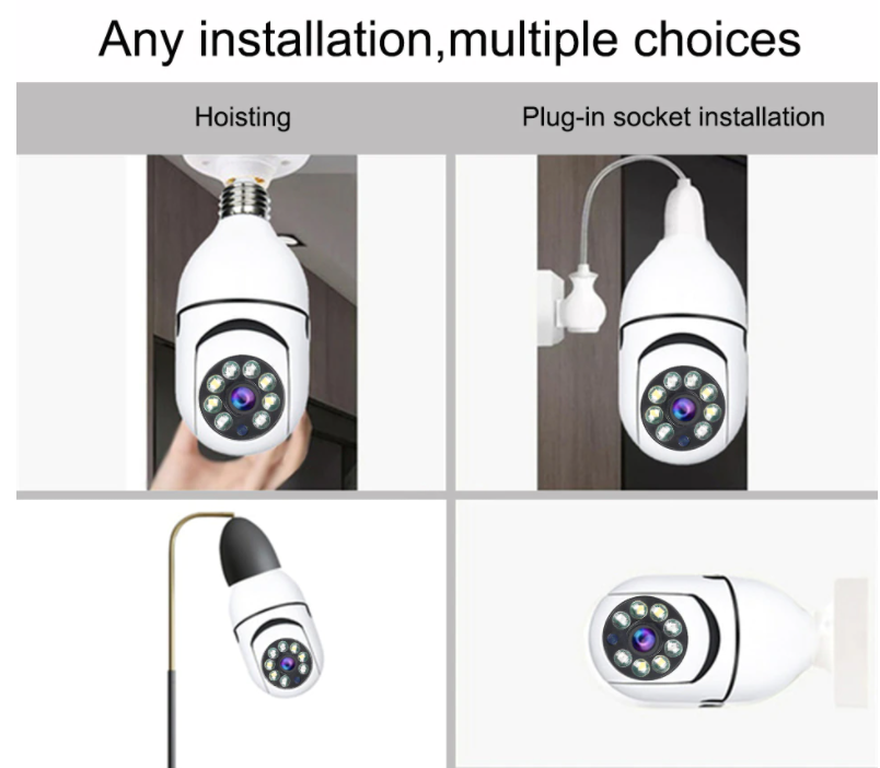 E27 LED Bulb Full HD Wireless Home Security WiFi CCTV E27 LED Bulb Full HD Wireless Home Security WiFi CCTV