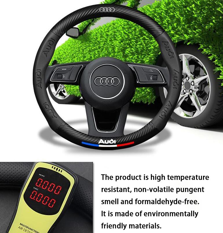 Steering Wheel Cover for Audi Carbon Fiber Pattern