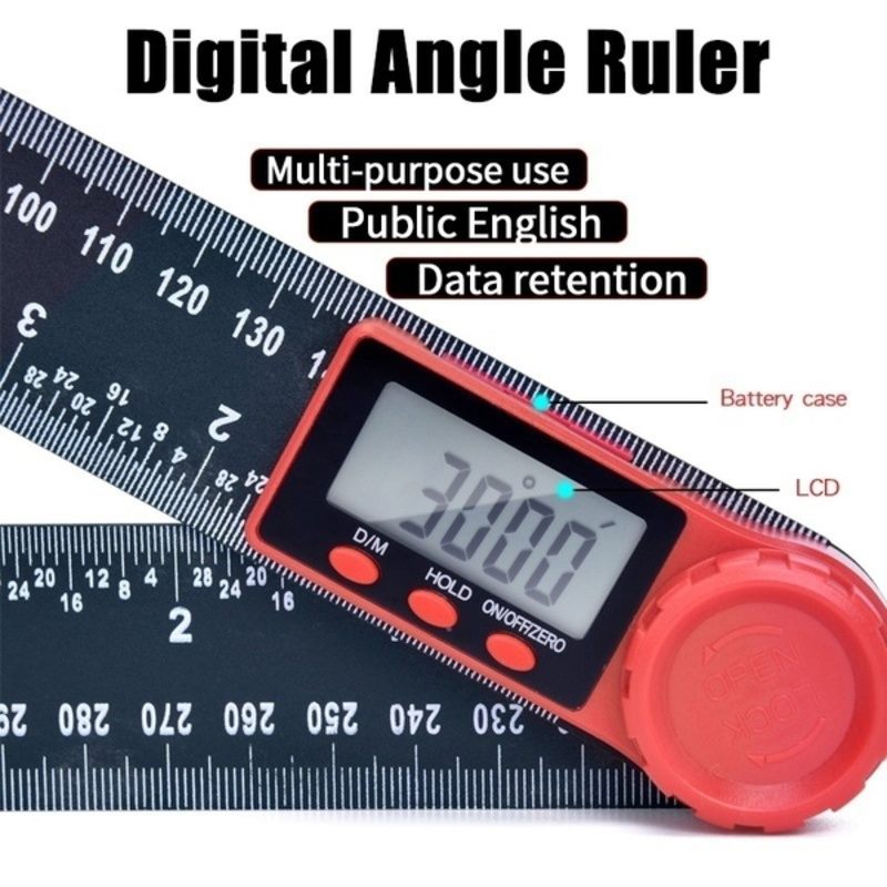 2 in 1 Electronic Digital Angle Finder Ruler