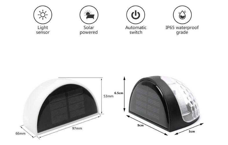 Solar Light Garden Light 6 LEDs 2 Pack