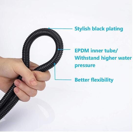 1.5M Shower Hose Black