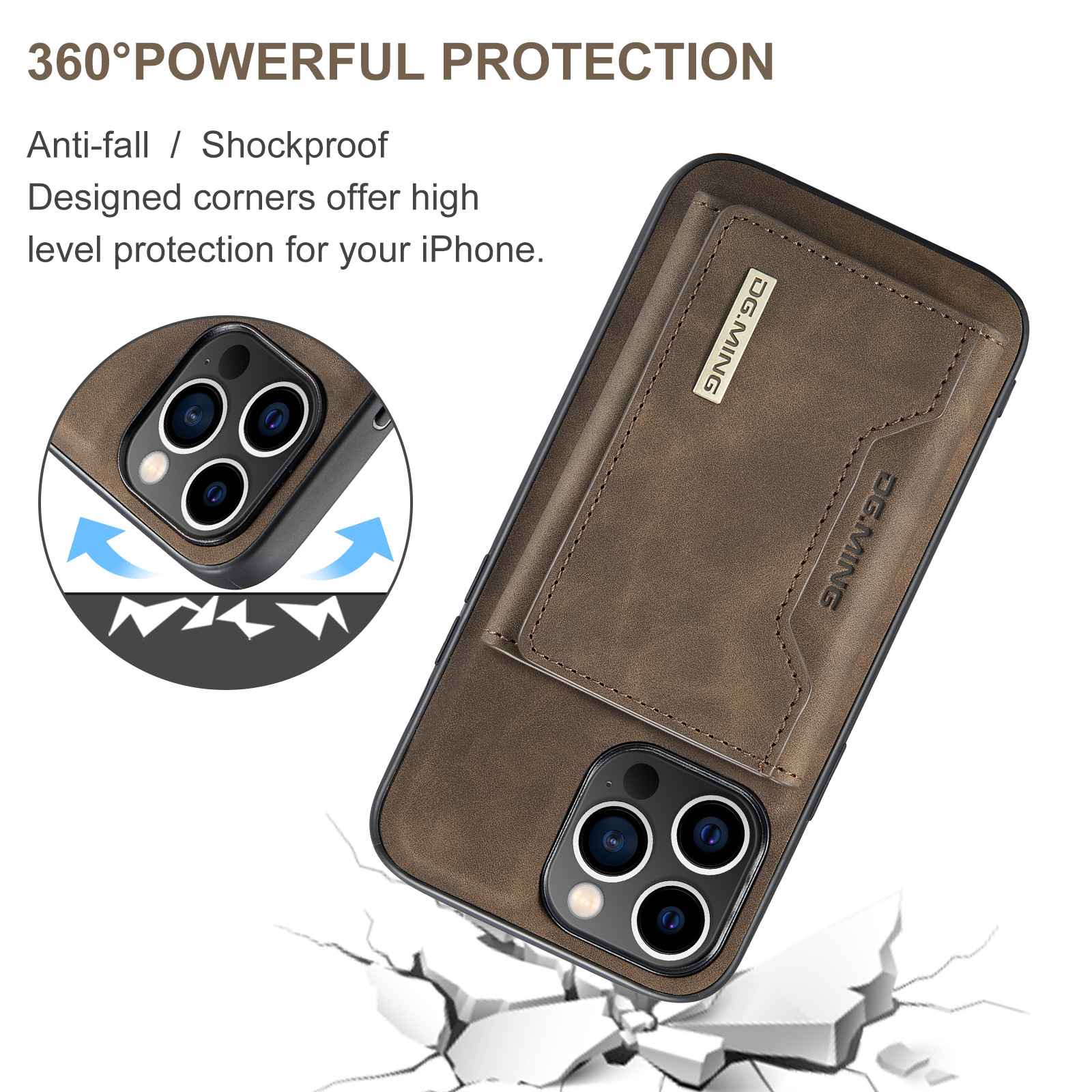 iPhone 14 Pro Max Case Detachable Wallet Back Case
