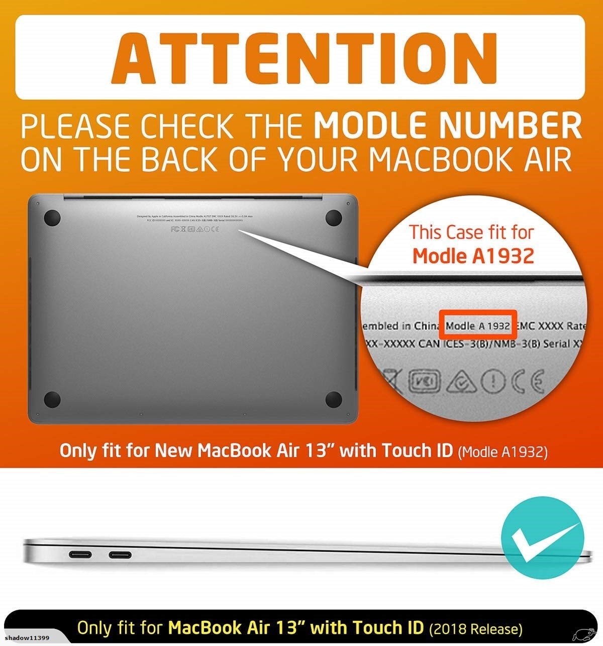 MacBook AIR  2018 2019 13 inch case Rubberized Hard Case