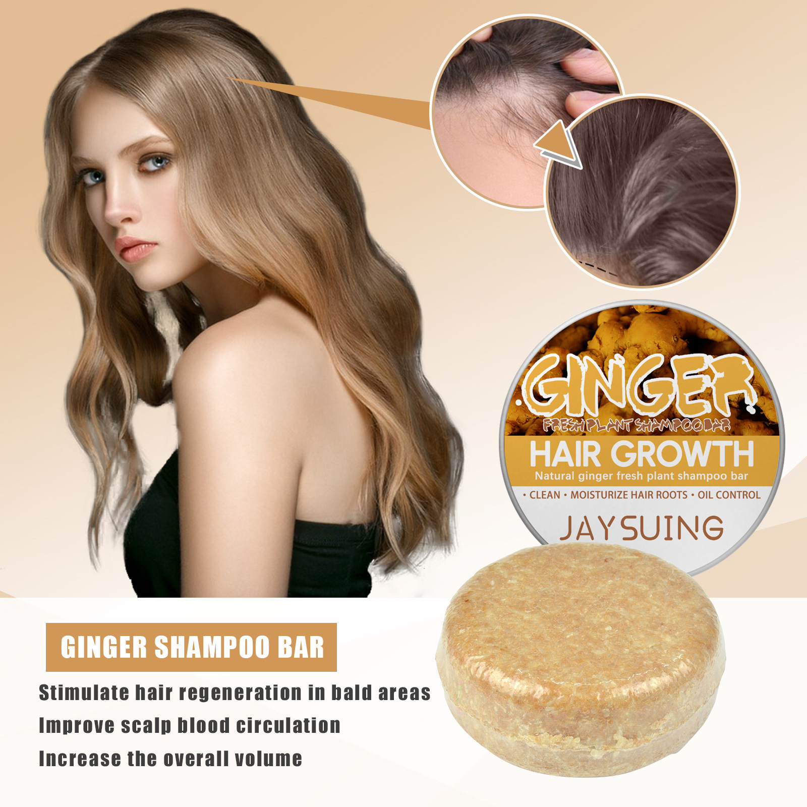 Natural Ginger Polygonum Soap Hair Growth