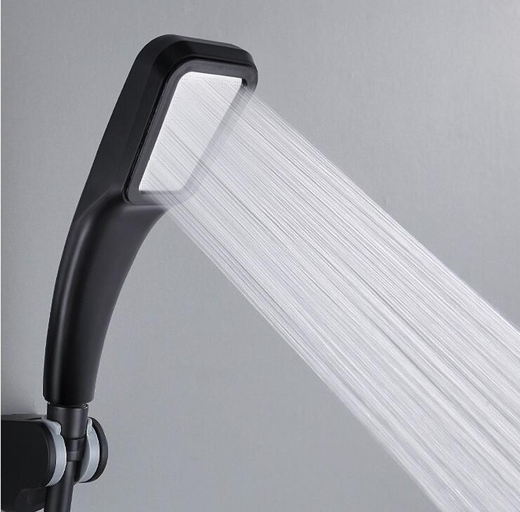 Shower Head Water Saving Black