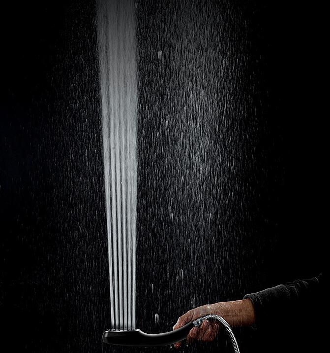 Shower Head Water Saving Black