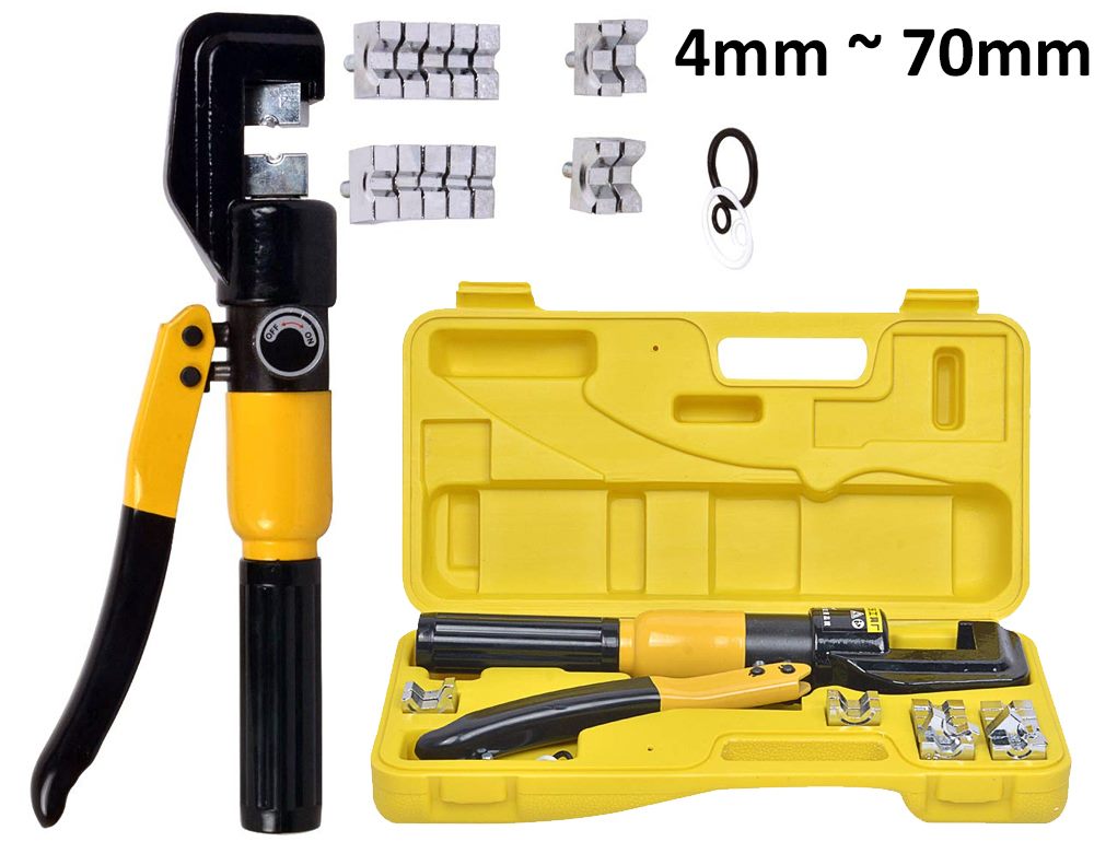 Hydraulic Crimper Cable Tool Kit 8 Ton 4mm - 70mm