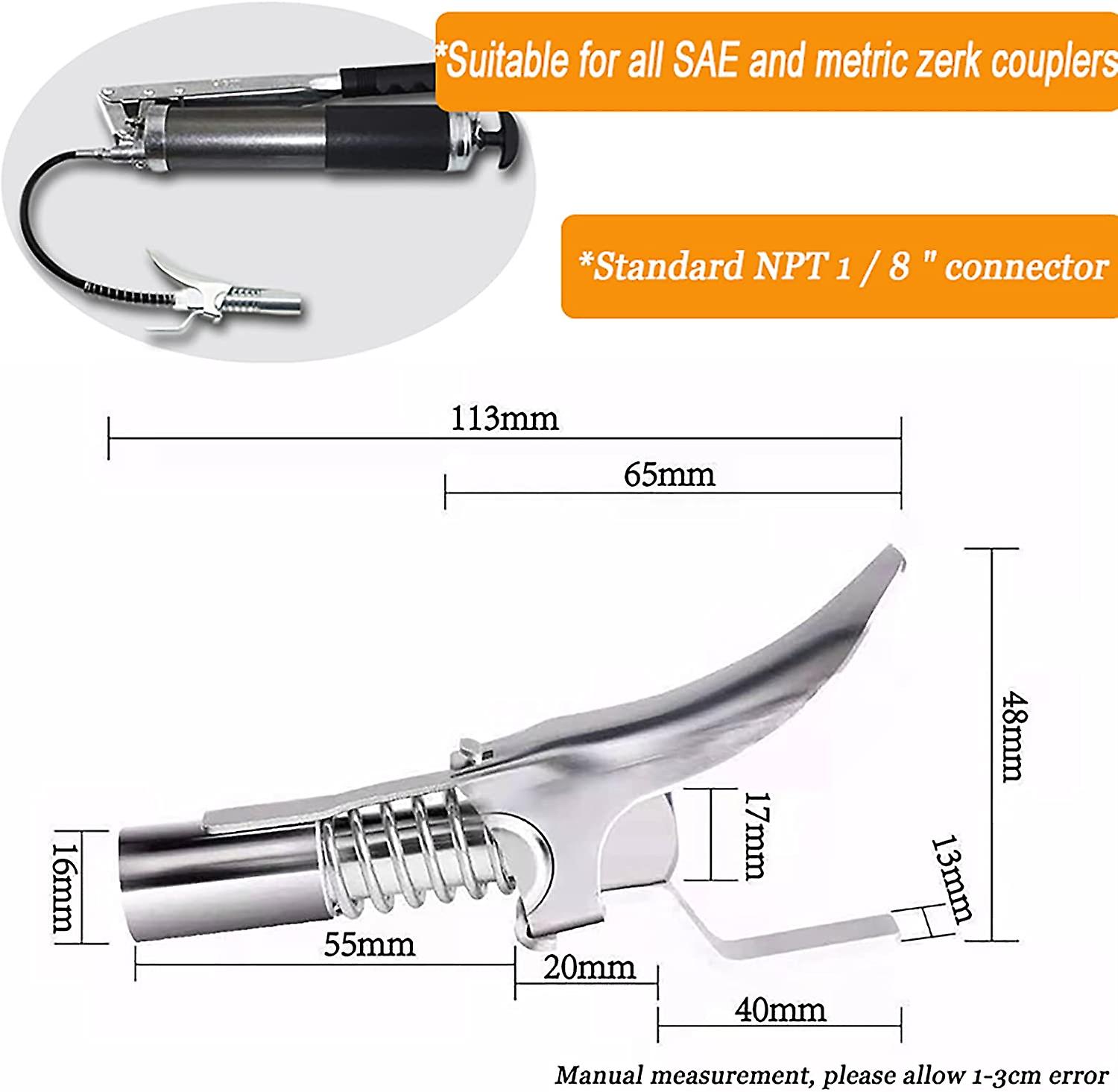 Quick Release Grease Gun Coupler - Universal
