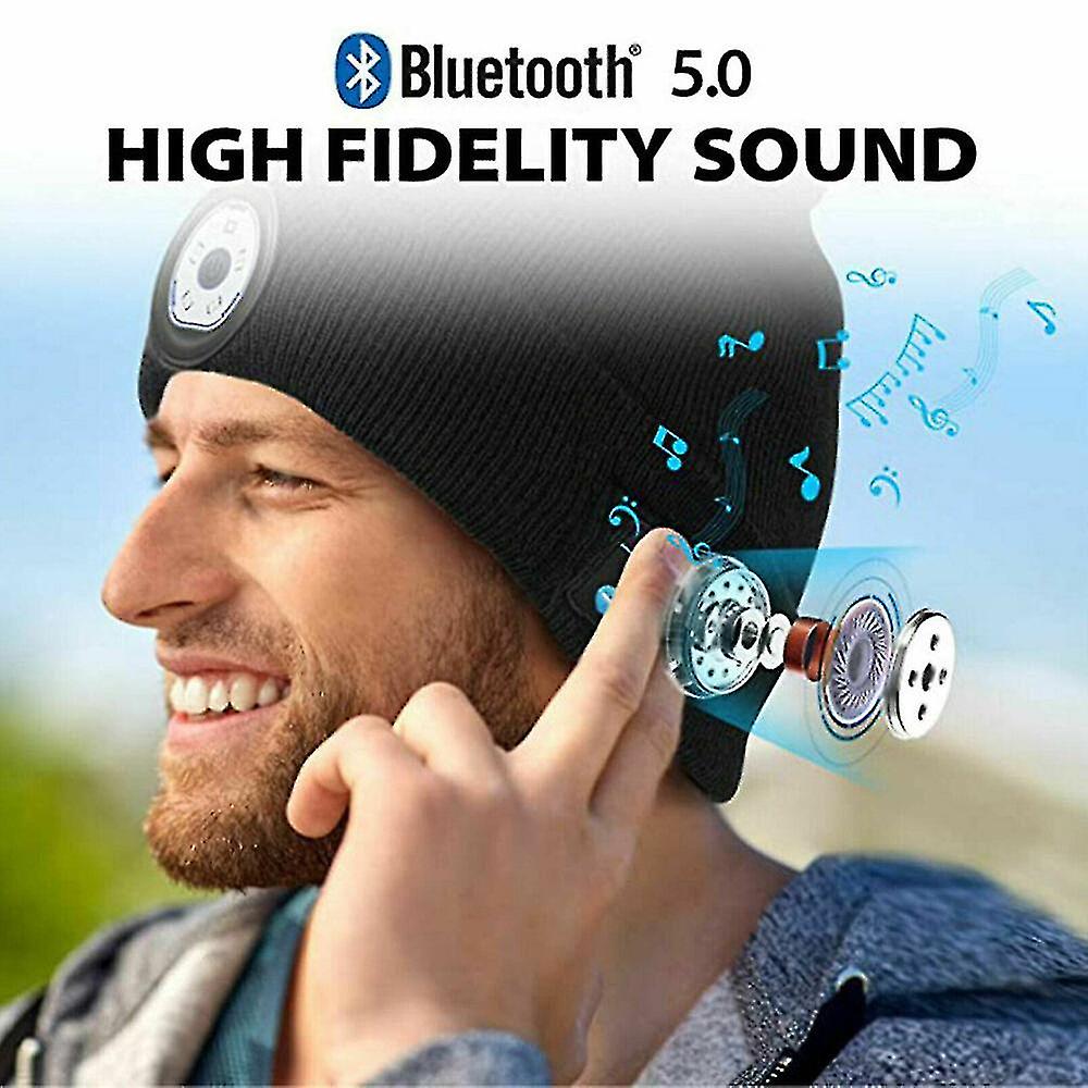 Bluetooth Led Beanie Hat With Music Speakers