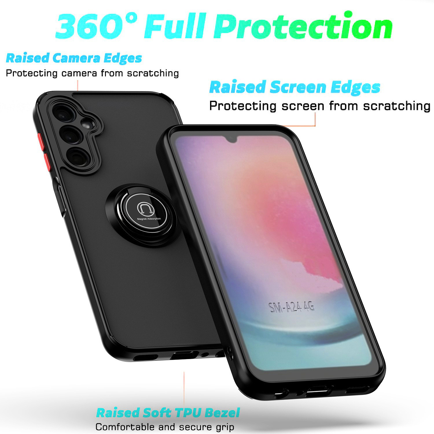 Samsung Galaxy A24 Case Shockproof Magnetic Kickstand
