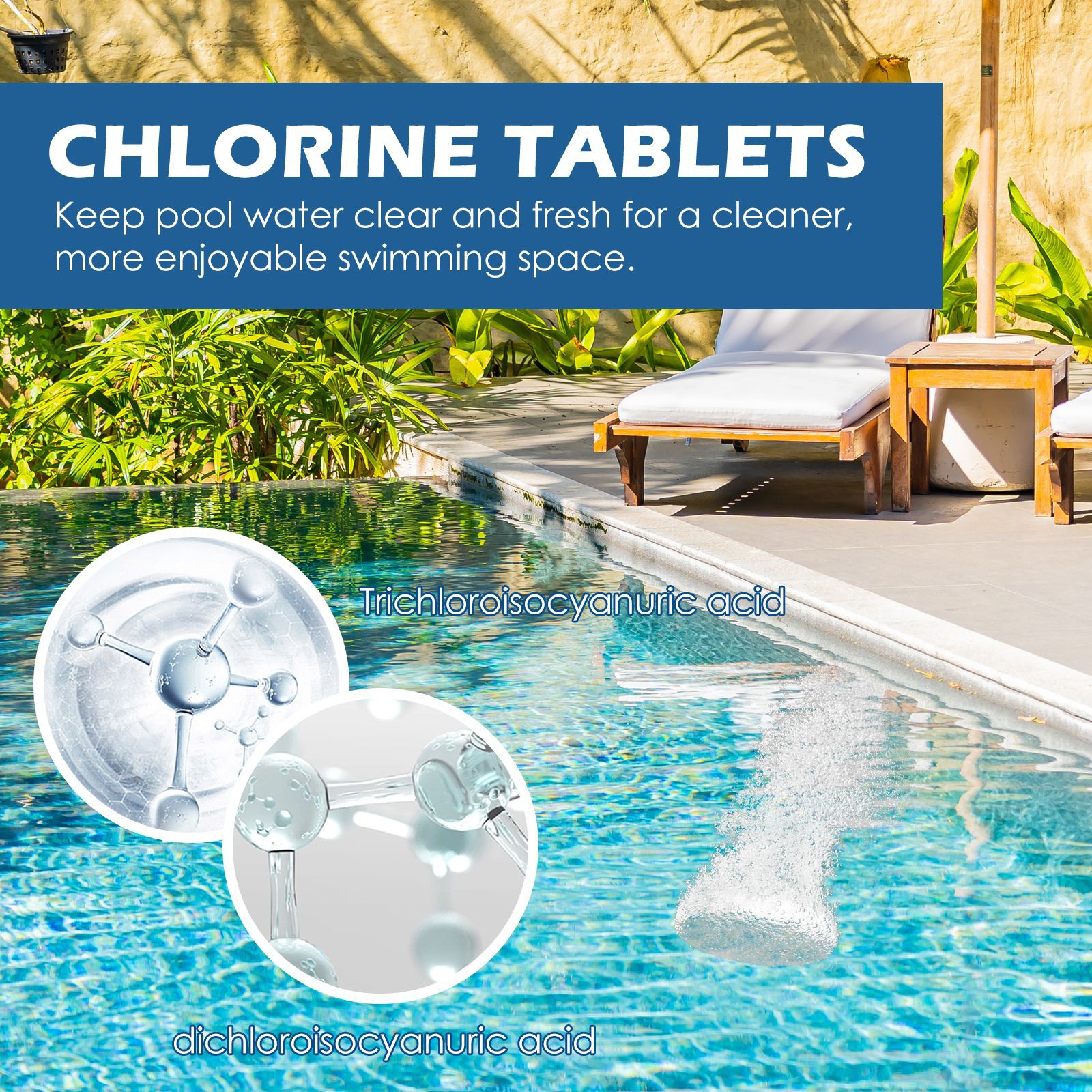 Swimming Pool Cleaning Chlorine Tablets 300 pcs
