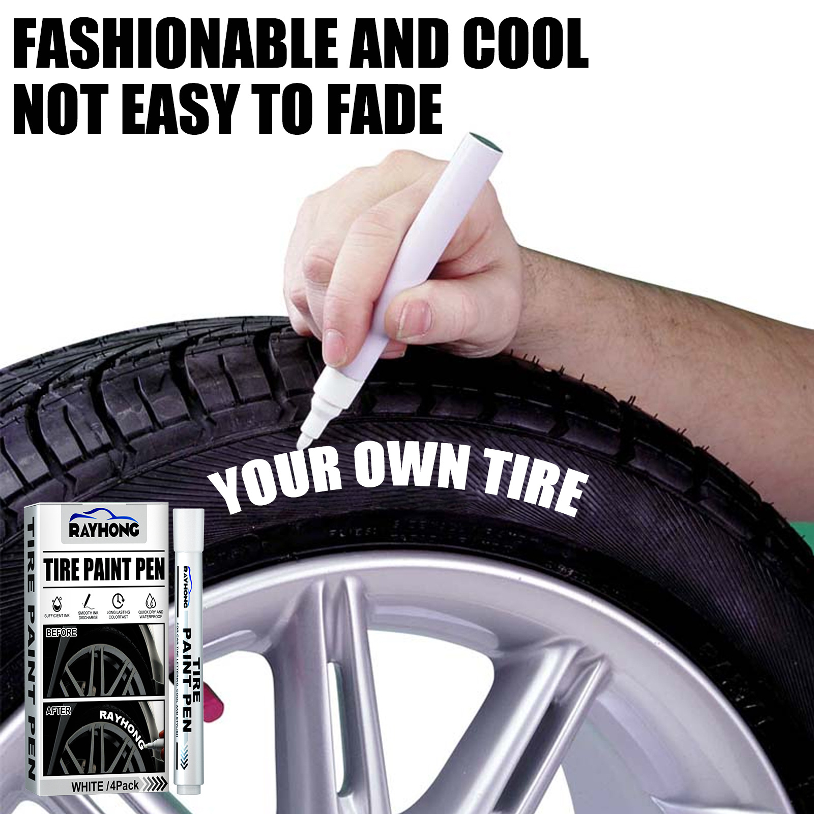 Car Tyre Paint Marker Pens 3Pcs Car Tyre Paint Marker Pens 3Pcs