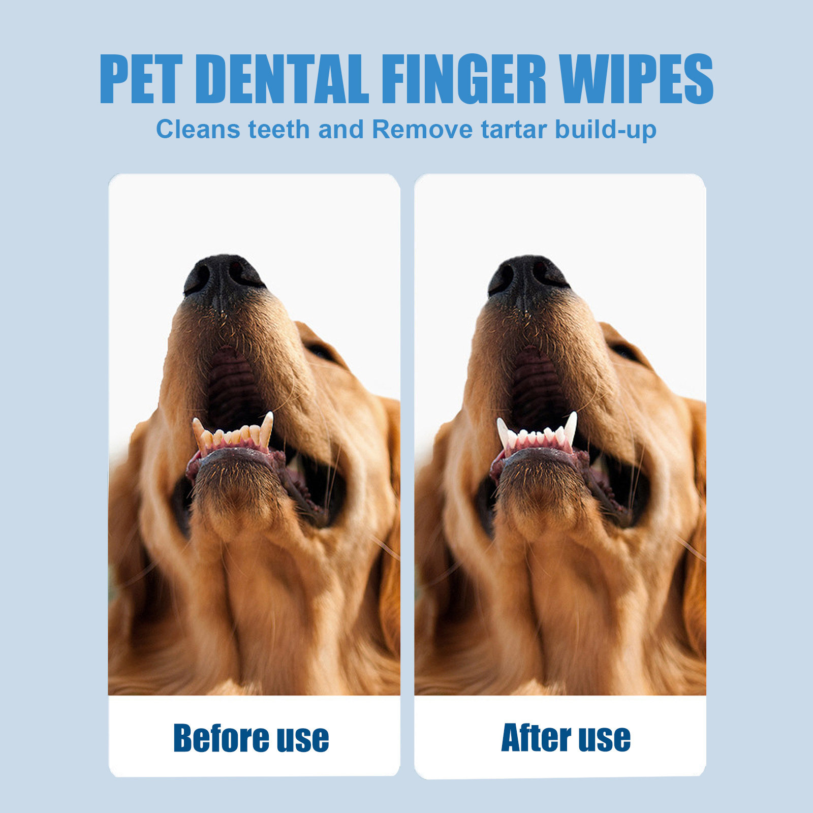 Pet Tooth Cleaning Finger Wipes 50 Pcs