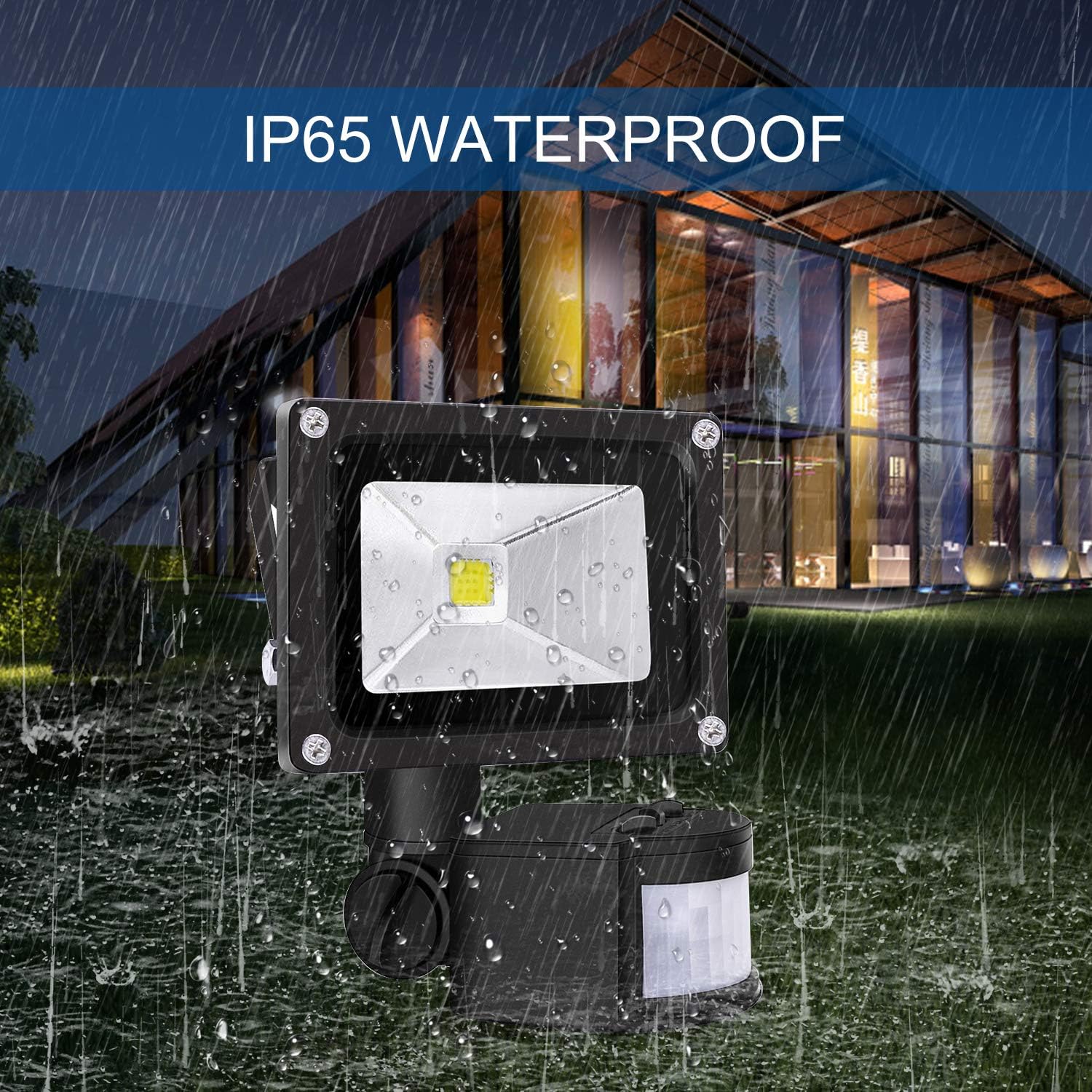 Motion Sensor Outdoor White LED Flood Light -20W