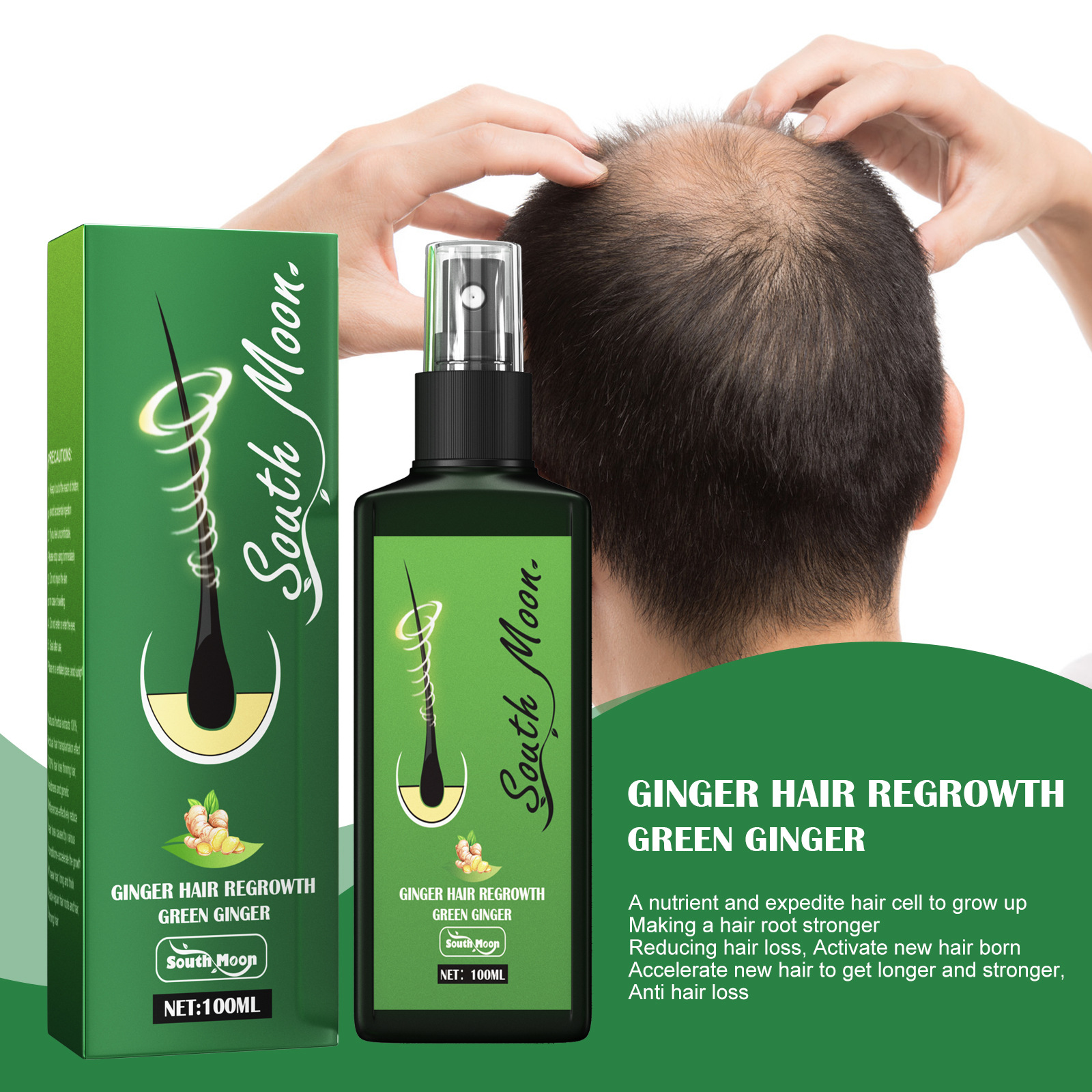 Ginger Serum Spray Hair Loss Hair Thinning Treatment 100ml