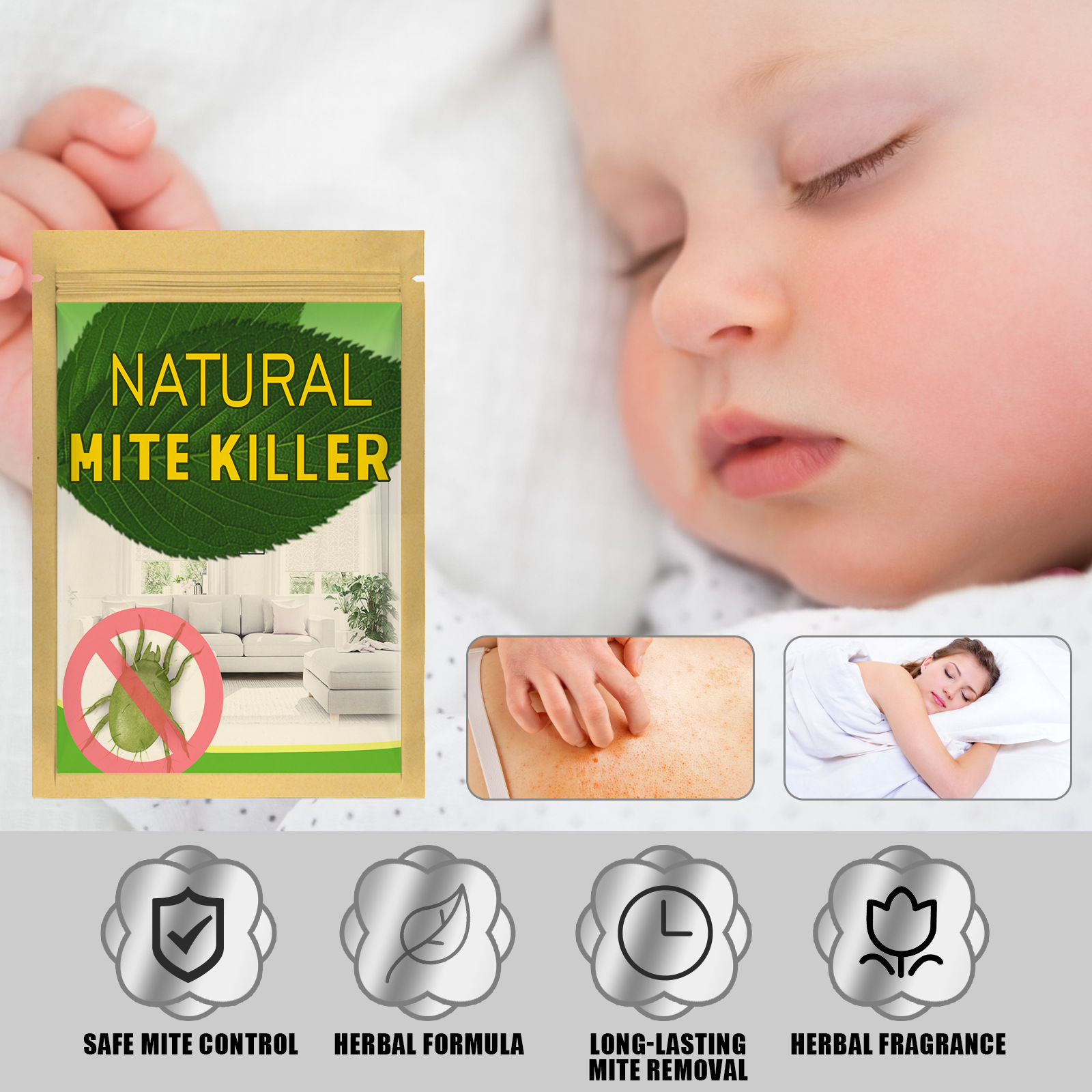10pcs Bags Dust Mite Killer Mite Eliminator