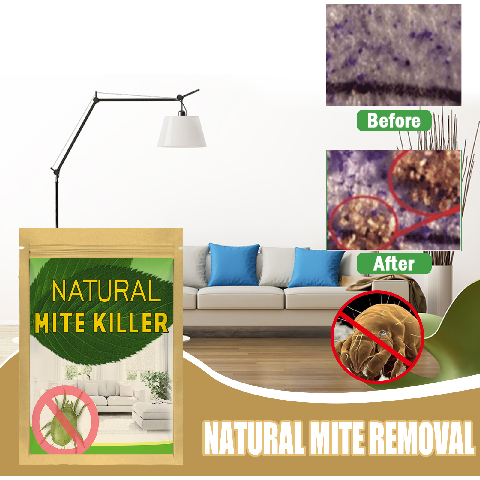 10pcs Bags Dust Mite Killer Mite Eliminator