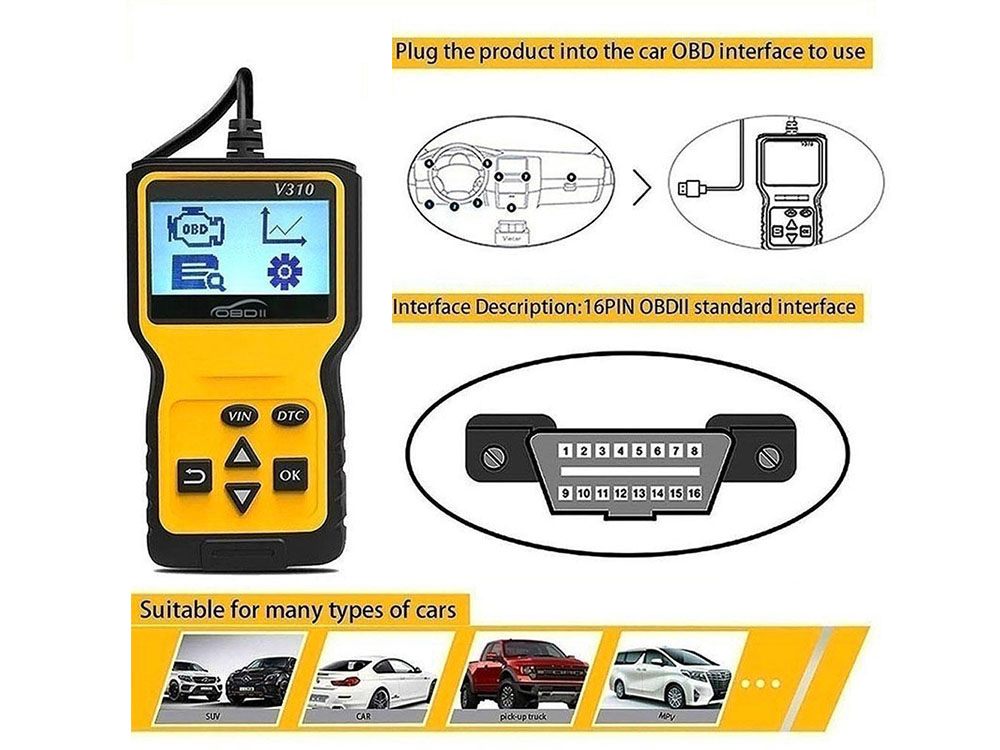 OBD2 Scanner EOBD Scanner Auto Code Reader OBD2 Scanner EOBD Scanner Auto Code Reader