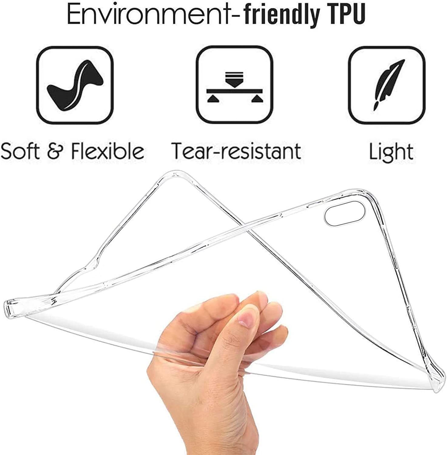 iPad 10.9 Case Soft Ultra Clear Gel Case