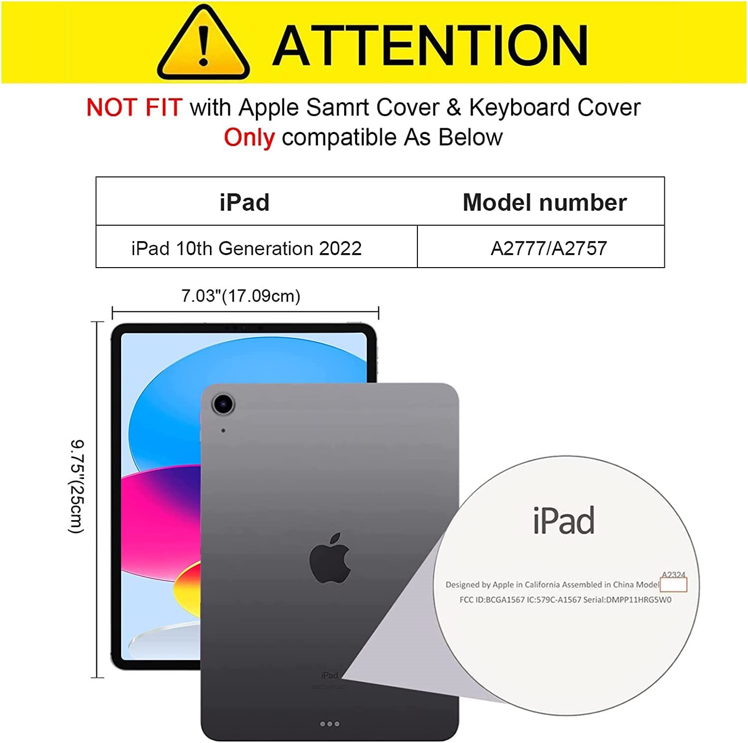 iPad 10.9 Case Soft Ultra Clear Gel Case