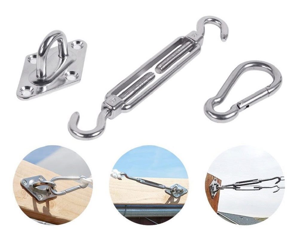 Sun Shade Sail Fittings Kit 24 Pcs