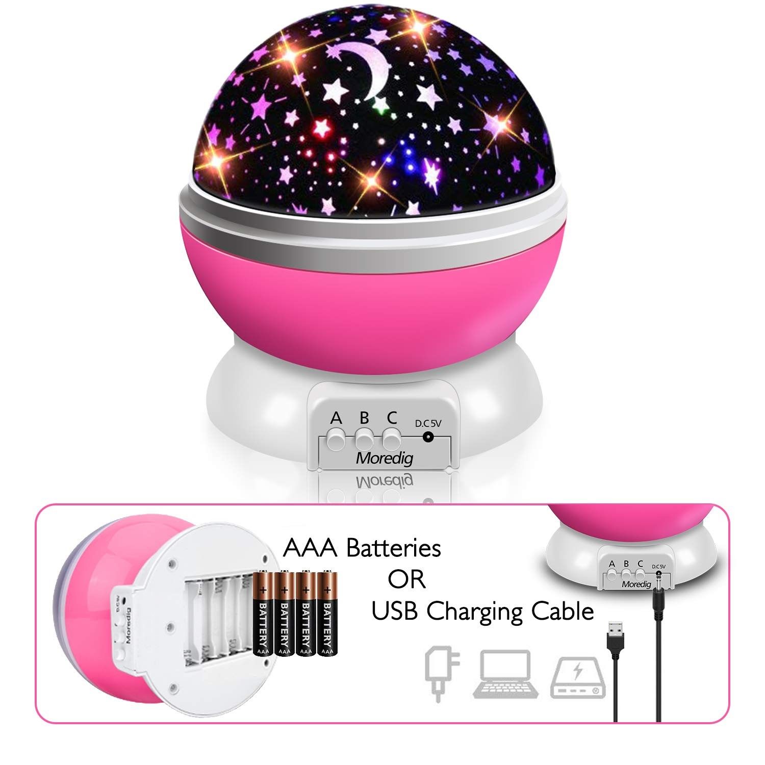 Star Night Light Projector Kids Night Light 360 Degree Rotation
