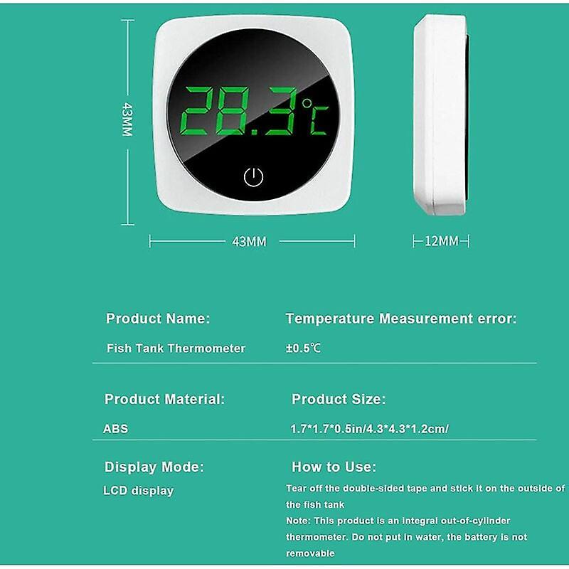 Digital Aquarium Thermometer LED Touch Screen